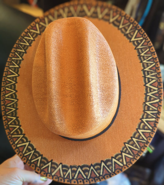 Americana Style Hand Painted yute hat (M)